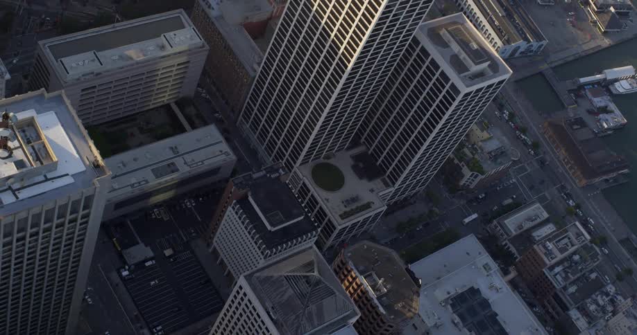 The streets below have high traffic