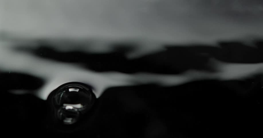 Bubbles form in the water creating ripples
