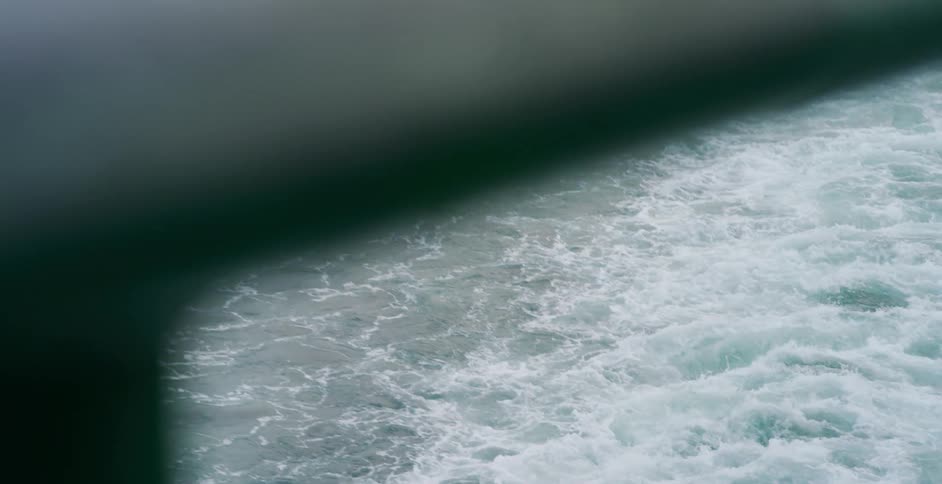 Ocean water waves are displayed