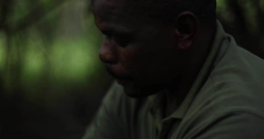 A black man outside