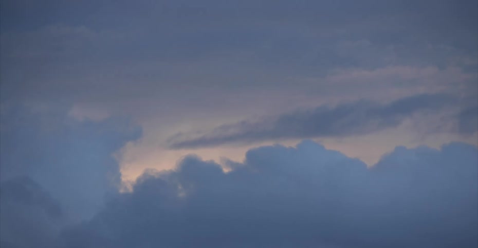 White clouds float in the sky