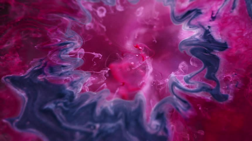 The drops and mixes together