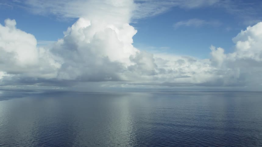 Aerial view of clouds over the ocean