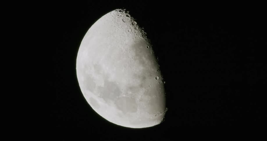 The moon in the night sky