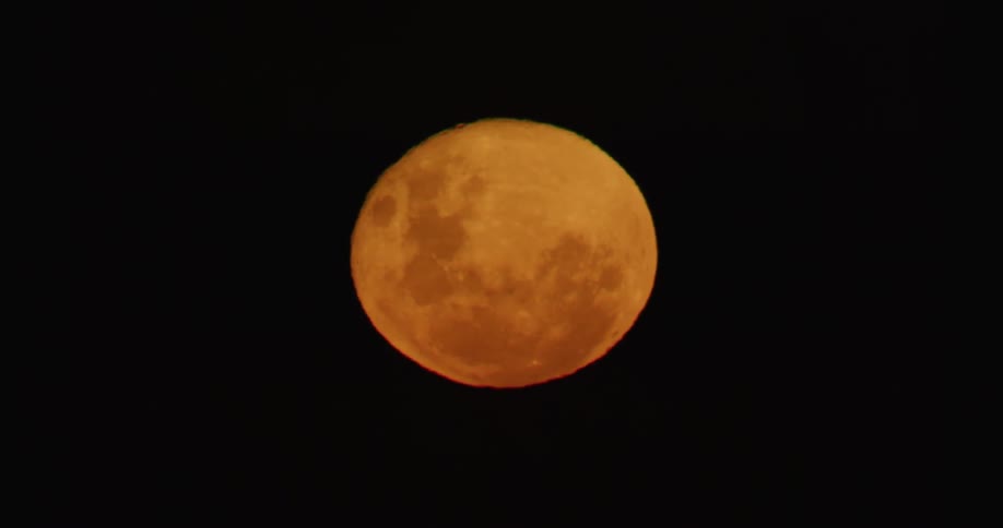 The moon in the night sky
