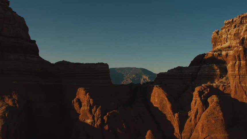 Aerial view of canyons