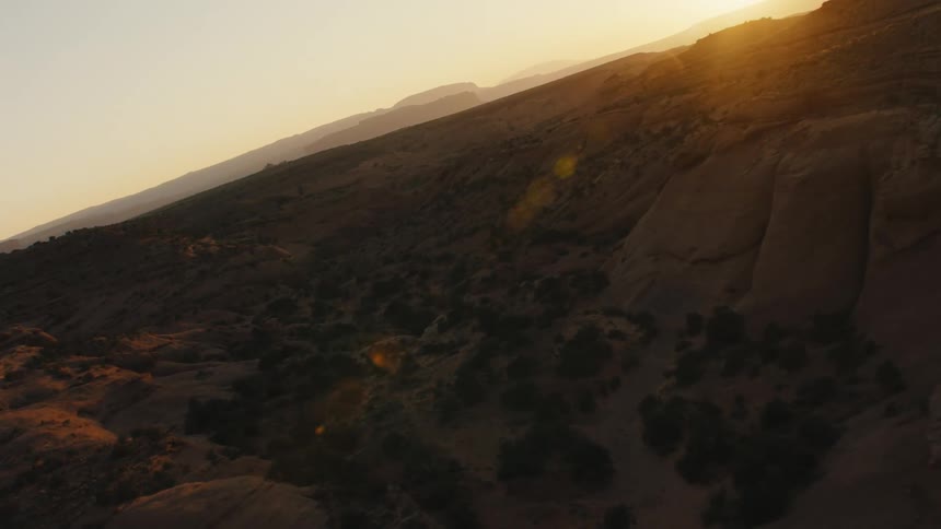 Desert landscape at dawn