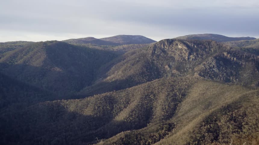 Mountains covered in thick vegetation on a cloudy day