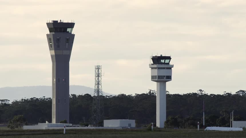 Look out towers at the airport