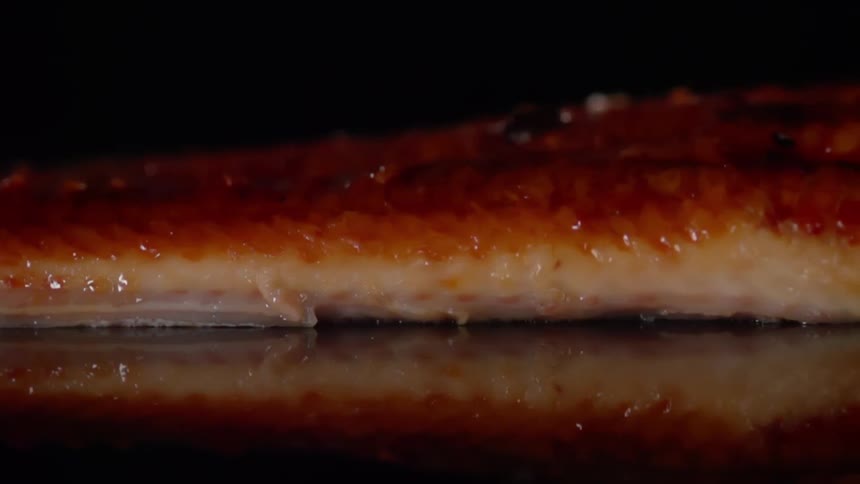 A cooked piece of fish