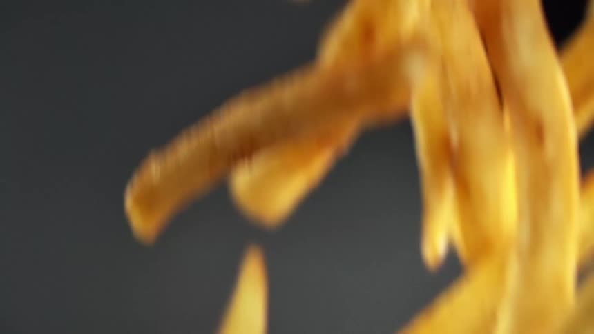French fries falling
