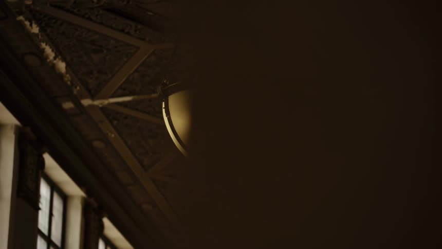 Ceiling light lights up the room