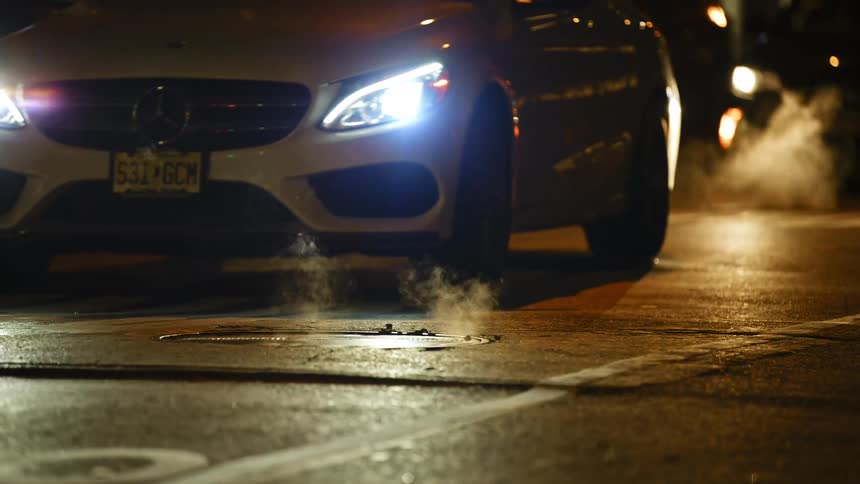 Cars driving on a road