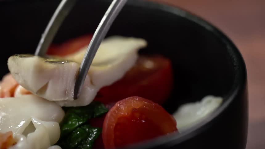 Food being plated