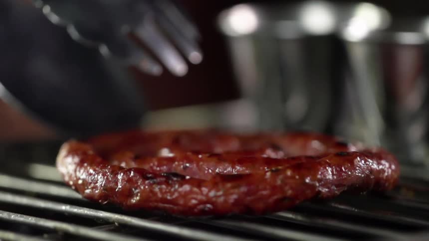A rolled sausage is placed down