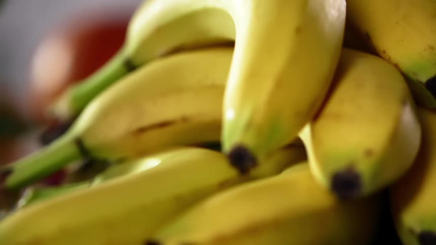 View of a bunch of bananas on the counter