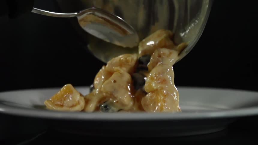 Food being plated