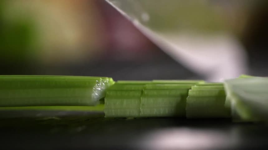 Celery being chopped