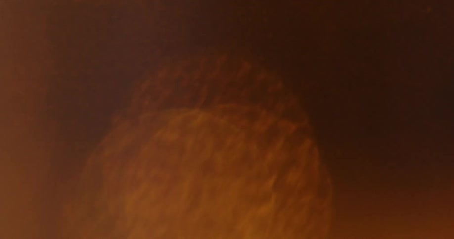 Close up it is all blurry with a circle