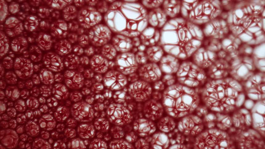 Dark red bubbles