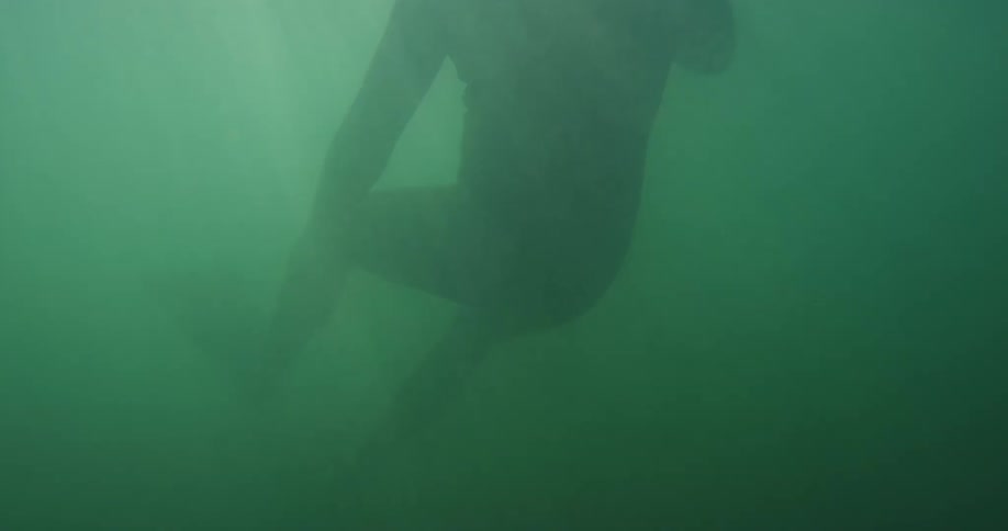 Under water view of a diver