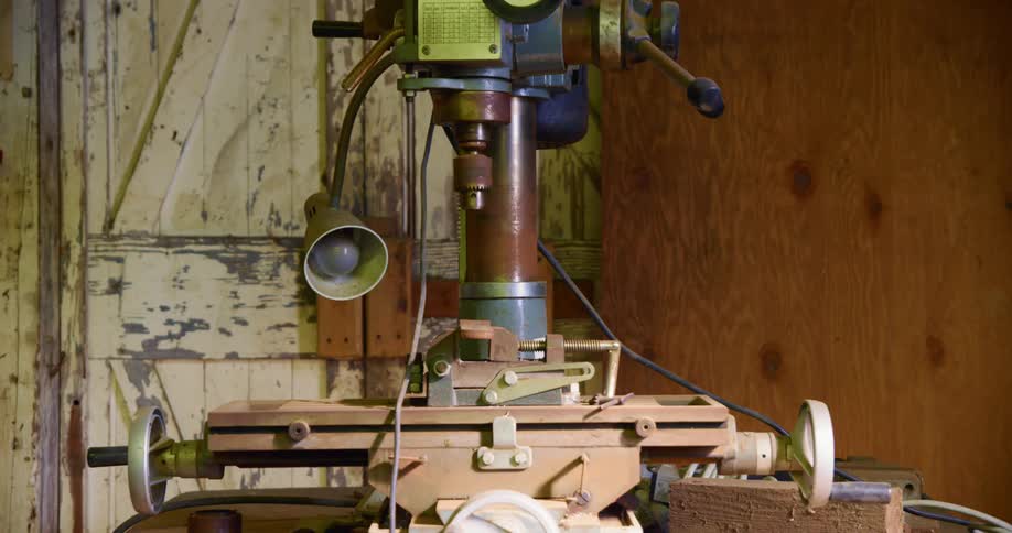 A machine in a garage