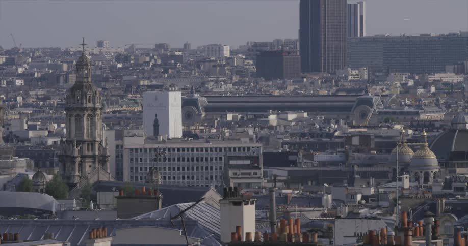Buildings stand in a city