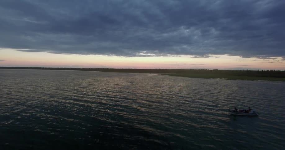 A coast at dusk