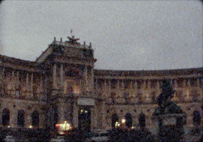 The Hofburg Palace in Vienna Austria at dusk