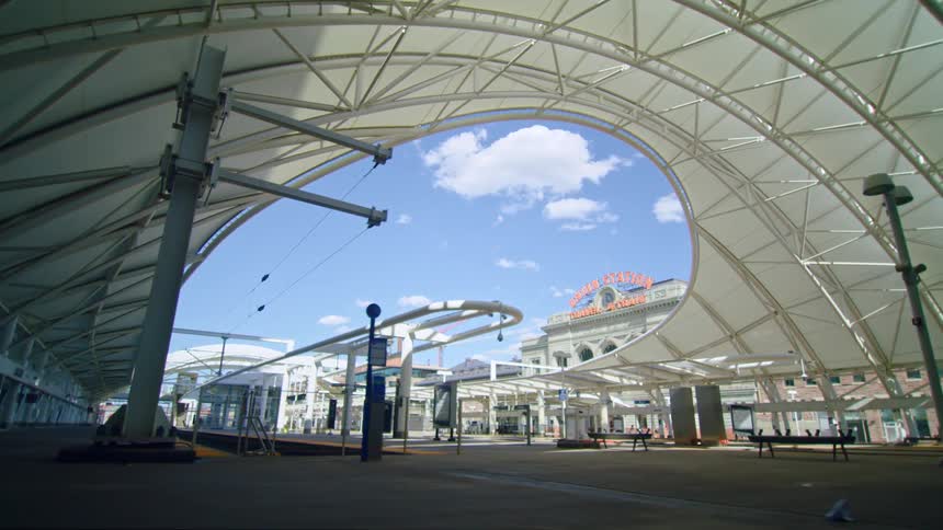 An empty train station