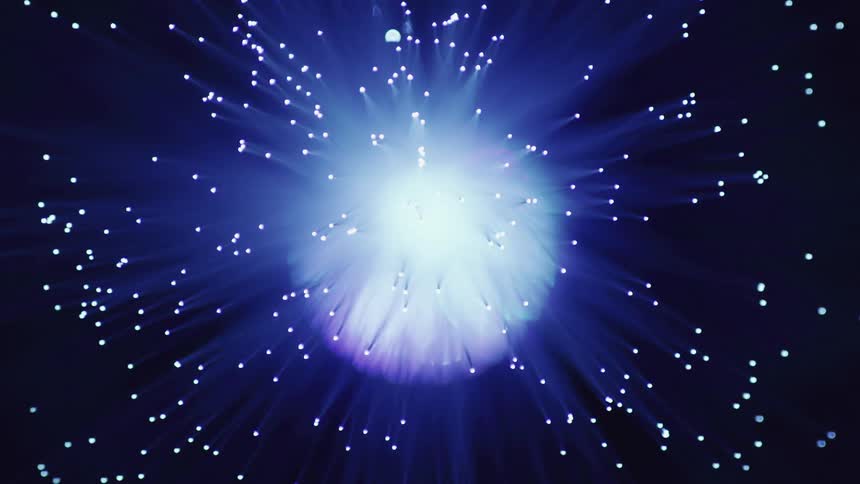 Abstract footage of bright lights shining