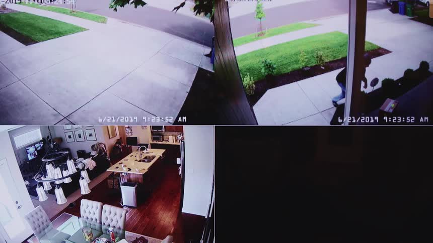 Thief caught on home security camera stealing a package