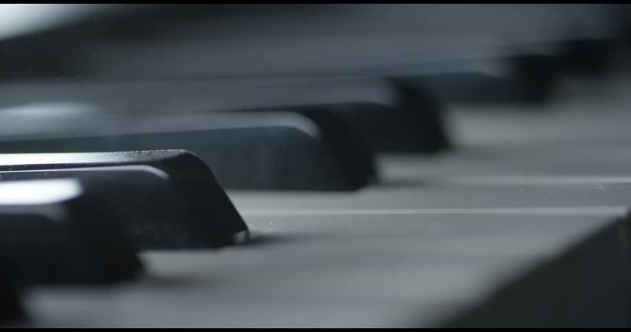 Piano keys in black and white