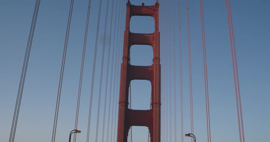 Traveling in daytime traffic across the golden gate bridge