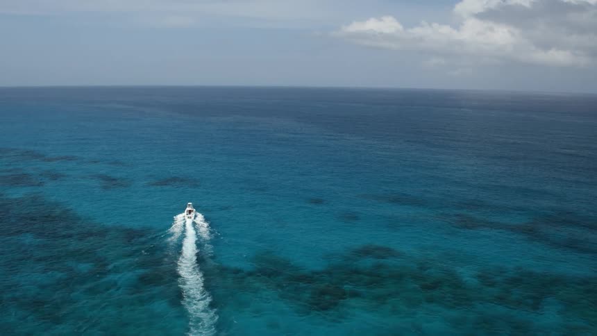 A boat in the ocean
