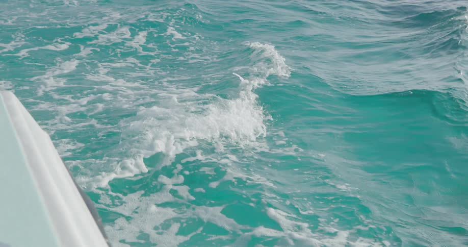 Water turbulence in the wake of a boat