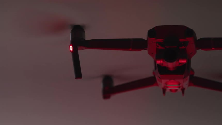 A drone hovering in the air