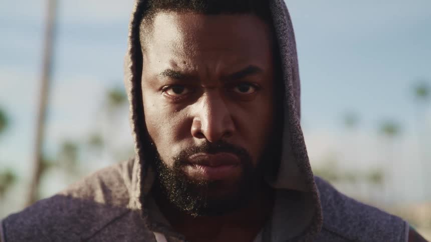 A black man outside