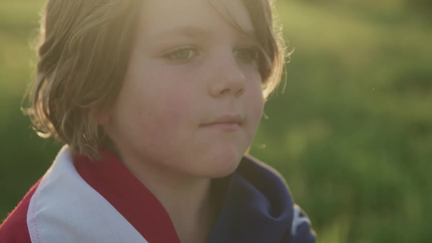 A little boy outside
