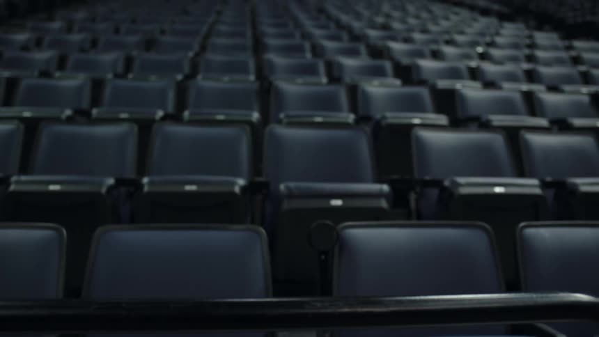 Chairs in a stadium
