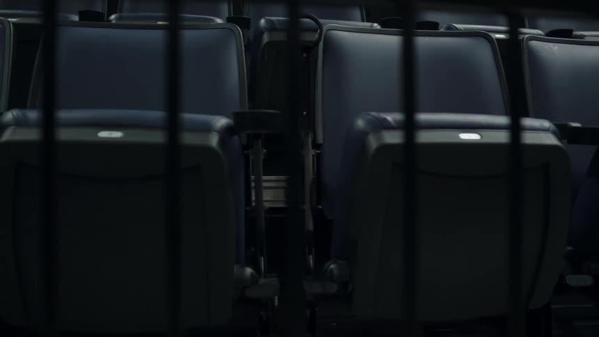 Empty seats in a stadium
