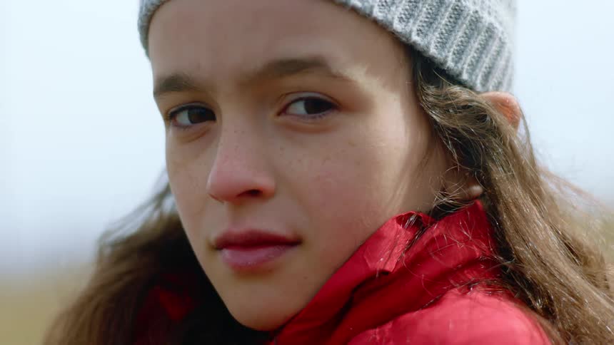 A young girl outside