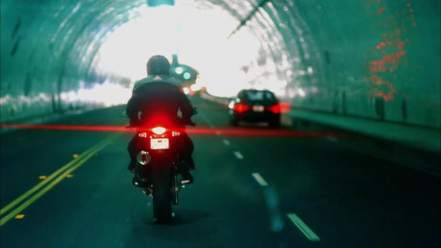 People travel through the tunnel