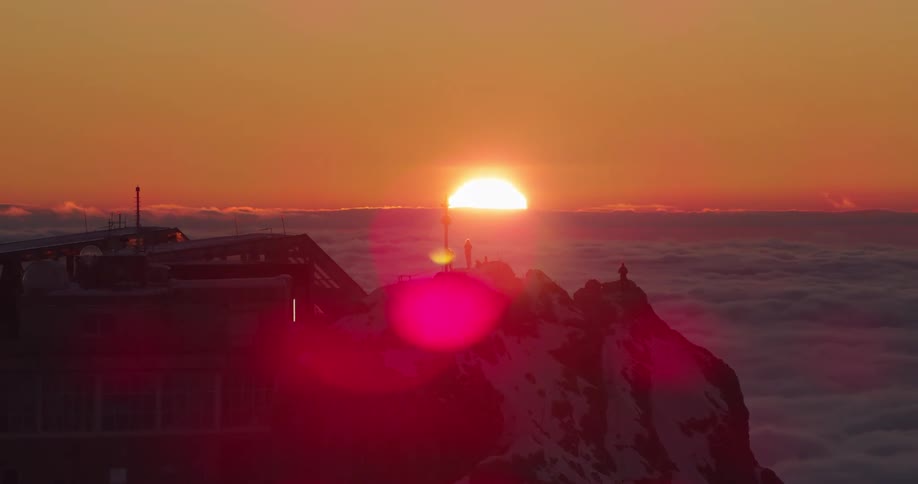 The resort is on a mountain above the clouds