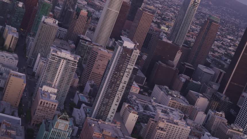 Skyscrapers in the downtown area of a large city