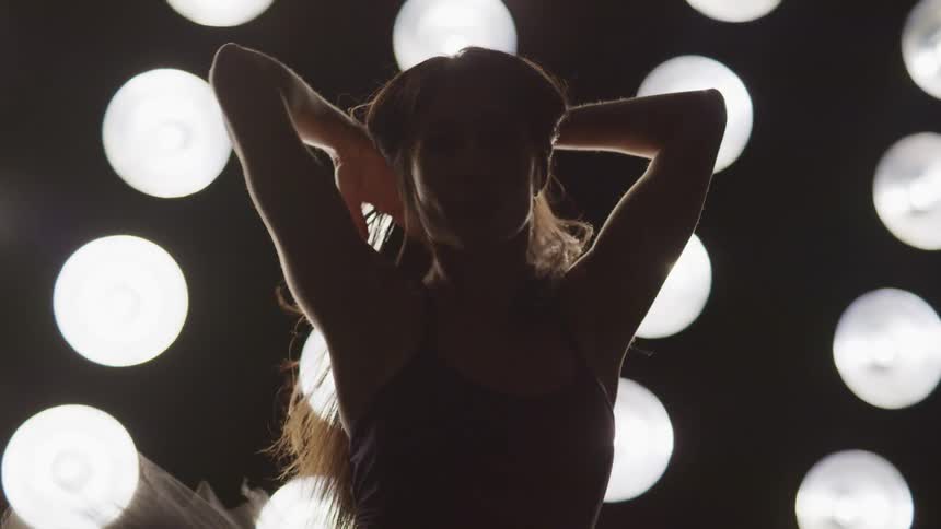 A woman dancing on stage