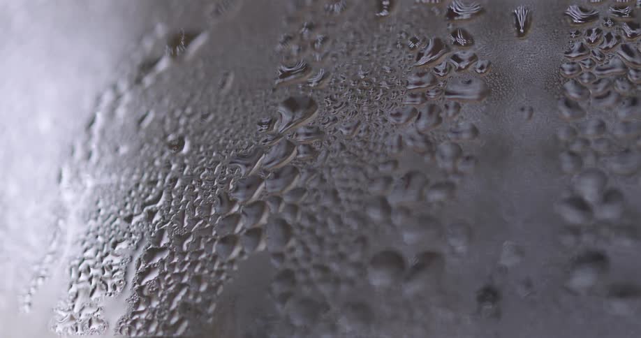 Moisture forms condensation on a metal can