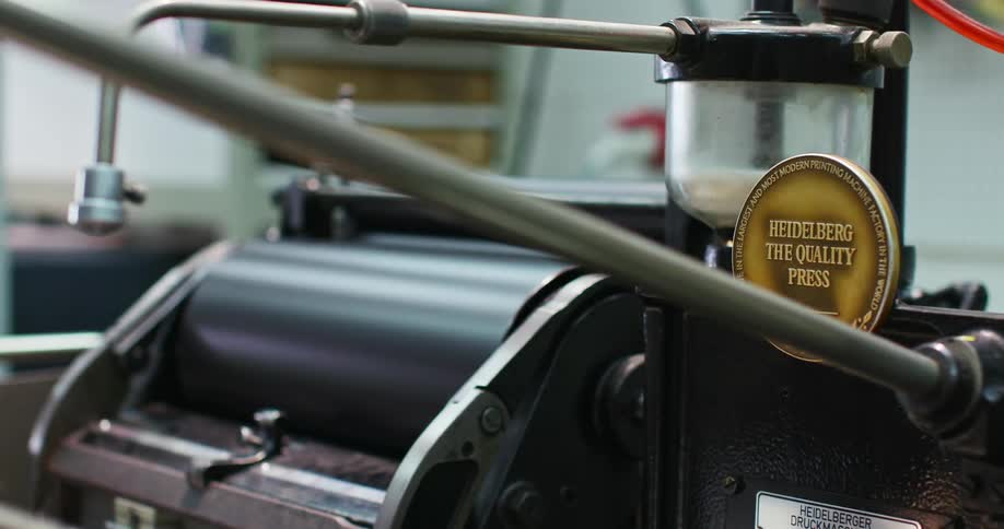 A functioning printing press