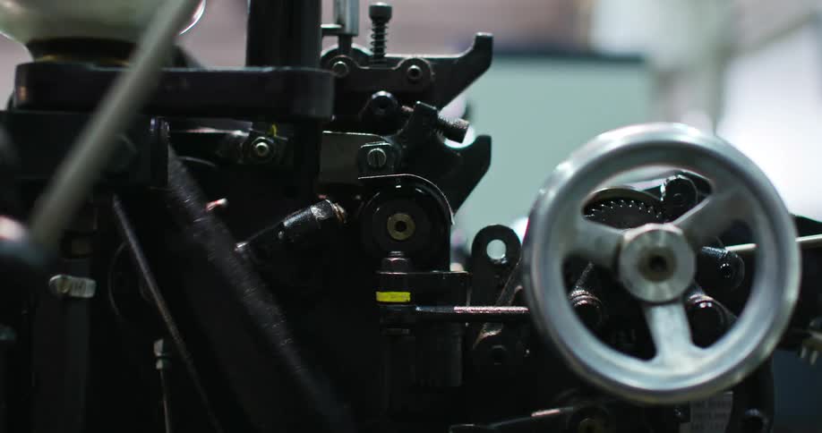 Functioning machinery in a factory setting