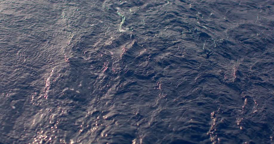 Water flowing and rippling on an ocean